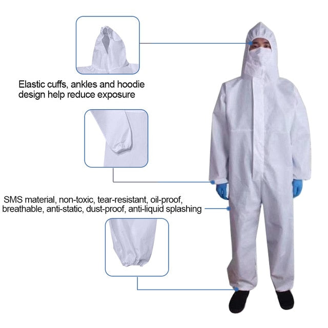 Breathable Disposable Coveralls Isolation Suit Safety