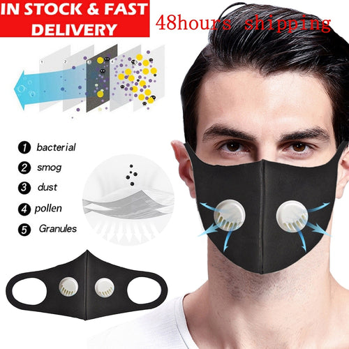 PM 2.5 Dust Masks Double Air Valve Anti Pollution Mask
