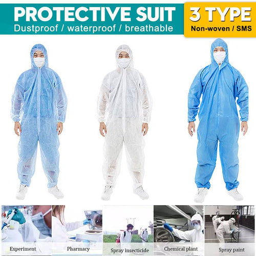 Waterproof Anti-splash Disposable Isolation Suit Protective Coveralls